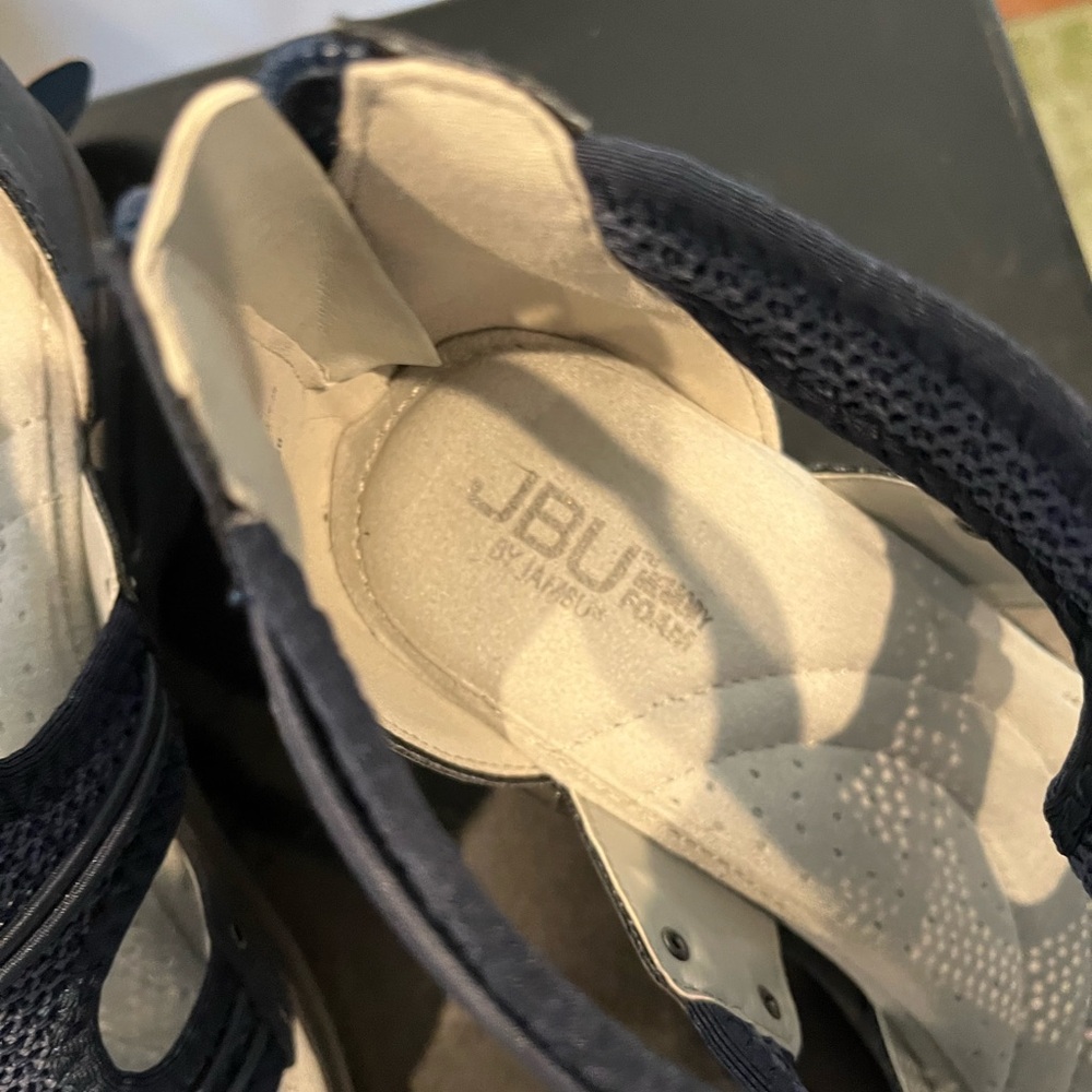 JBU Navy Mesh Adjustable Strappy Sandals - Picture 2 of 9